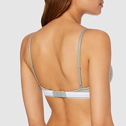 Calvin Klein Cotton-Modern T-Shirt (W.O EMBED Sujetador con aros, Gris (GREY HEATHER 020), 95D para Mujer