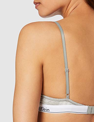Calvin Klein Cotton-Modern T-Shirt (W.O EMBED Sujetador con aros, Gris (GREY HEATHER 020), 95D para Mujer