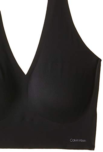 Calvin Klein Lght Lined Bralette (v Neck) Sujetador Estilo, Negro (Black 001), K (Talla del Fabricante: Medium) para Mujer