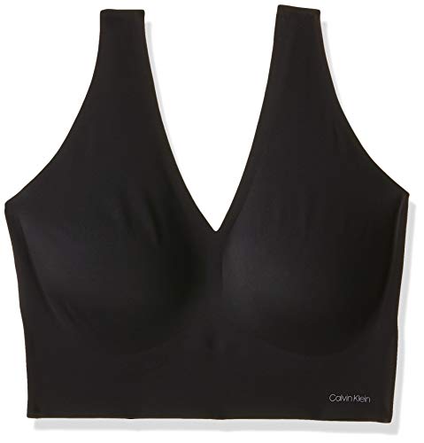 Calvin Klein Lght Lined Bralette (v Neck) Sujetador Estilo, Negro (Black 001), K (Talla del Fabricante: Medium) para Mujer