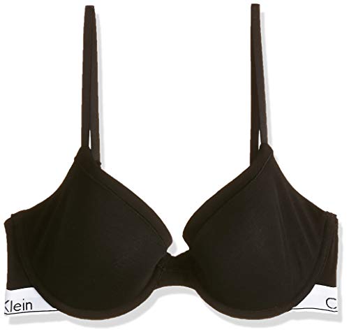 Calvin Klein underwear MODERN COTTON - MODERN T-SHIRT, Sujetador Para Mujer, Negro (BLACK 001), 85B (Talla del fabricante: 0B32)