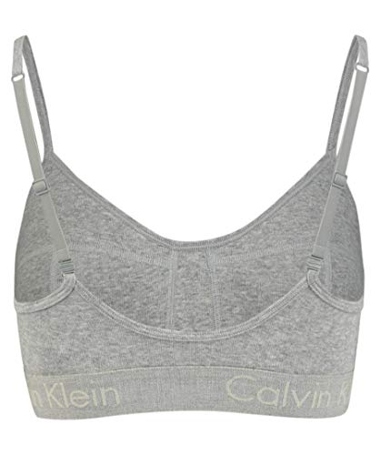 Calvin Klein Unlined Bralette Sujetador sin Aros, Gris (Grey Heather 020), Small para Mujer