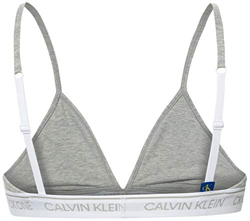 Calvin Klein Unlined Triangle Almohadillas y Rellenos de Sujetador, Gris (Grey Heather 020), (Talla del Fabricante: Medium) para Mujer
