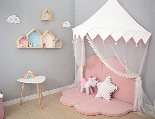Cama con Dosel para Niños Mosquitero de Cuna Bebe Tienda de Campaña Niños Decoración de la Habitación NTE002