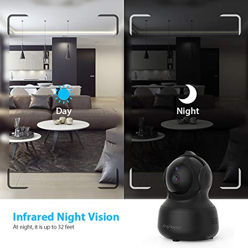 Cámara IP WiFi 1080P CACAG00,Cámara de Vigilancia Interior Inalámbrico 2.4G,Almacenamiento en la Nube,Audio bidireccional,detección de Movimiento con Alarma,visión Nocturna