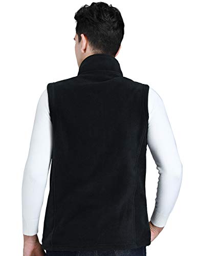 CAMEL CROWN Chaqueta sin Mangas Chaleco de Forro Polar Hombre al Aire Libre con Bolsillos y Cremallera Fleece Vest