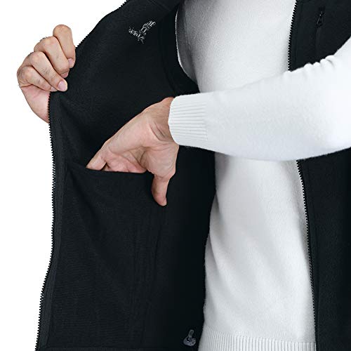 CAMEL CROWN Chaqueta sin Mangas Chaleco de Forro Polar Hombre al Aire Libre con Bolsillos y Cremallera Fleece Vest
