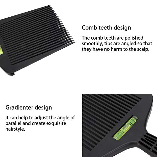 Camidy Peine de Nivel para Cortar El Cabello Peine de Peinado Plano Superior Dientes Grandes Nivelación de Agua Peine de Peluquería Peine de Peinado para Salón de Belleza