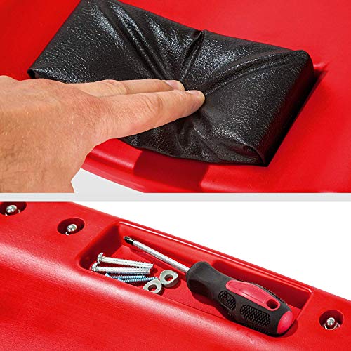 CAMILLA DE PLASTICO PARA MECANICO CON BANDEJAS LATERALES