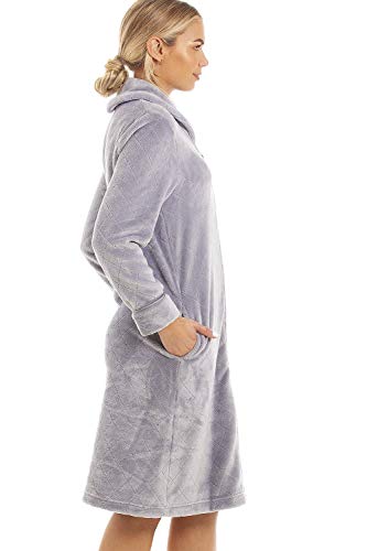 Camille De las Mujeres Ex Marcas y Spencers Gris Lana Longitud Corta Bata de casa 52-54