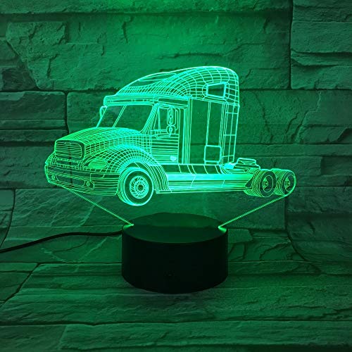 Camión Pesado luz de Noche Cambio de Color de luz del Coche Interruptor táctil lámpara de Dormitorio Interior lámpara de decoración de Fiesta Regalo para niños