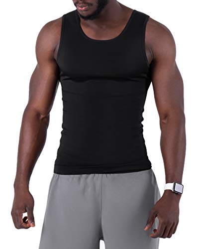 Camiseta Compresión Hombre - Camiseta Deportiva Hombre Compresion - Corrector Postura Espalda hombre - Afina la Cintura - Ropa Interior Hombre Efecto Faja Reductora - Camisetas sin Manga Hombre