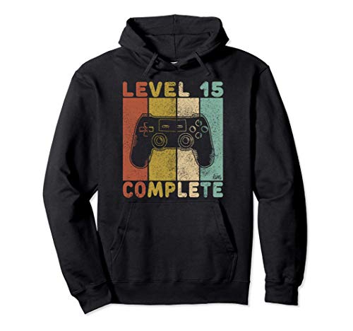 Camiseta Gamer Para Niños 15 Años Regalo 15 Cumpleaños Sudadera con Capucha