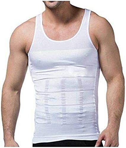 Camiseta Interior Moldeadora Hombre (Blanco, S)