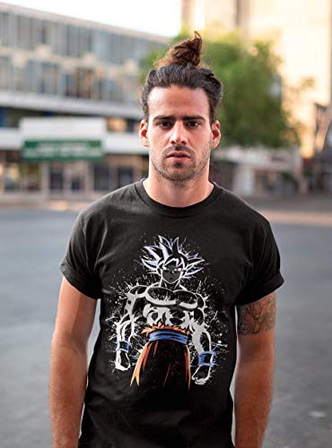 Camisetas La Colmena 4030-Dragon Ball - Ultra Instinct Splatter (albertocubatas) XL