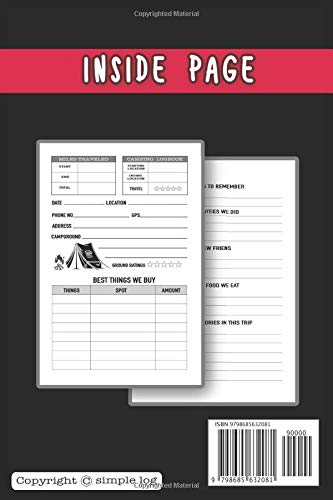 Camping logbook: Funny camping trip helping logbook for campers & Family travellers Memory record book