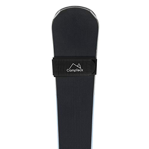 CampTeck U6890 - Correas de Esquí, Ski Straps - 1 par (2 Correas) - Correa Esqui para facilitar Transporte, Viaje y Almacenamiento - Negro