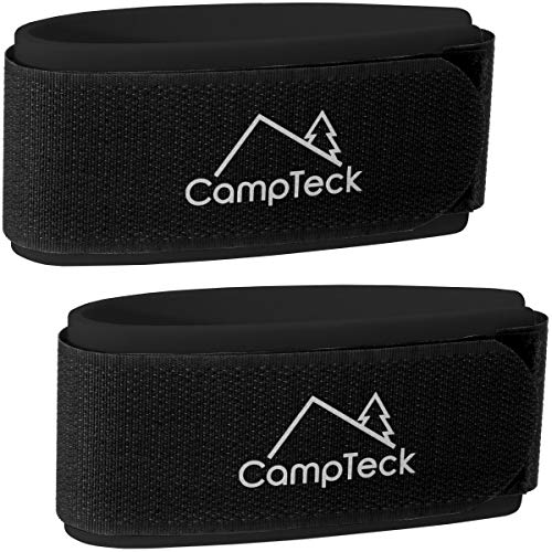 CampTeck U6890 - Correas de Esquí, Ski Straps - 1 par (2 Correas) - Correa Esqui para facilitar Transporte, Viaje y Almacenamiento - Negro