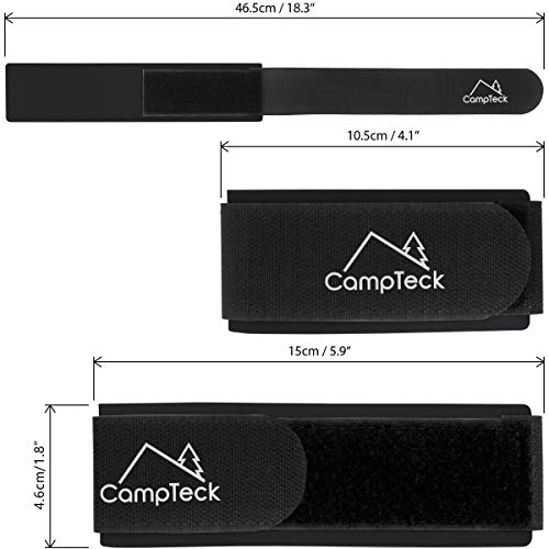 CampTeck U6890 - Correas de Esquí, Ski Straps - 1 par (2 Correas) - Correa Esqui para facilitar Transporte, Viaje y Almacenamiento - Negro