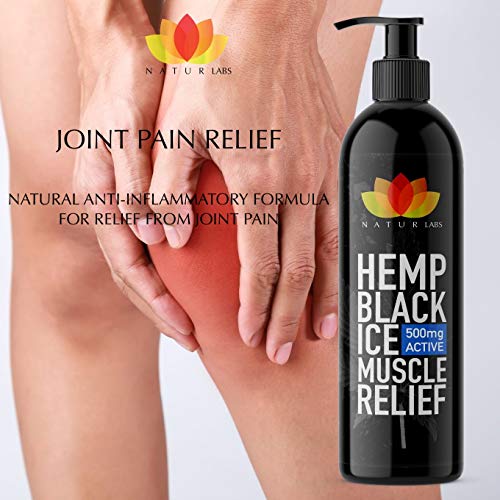 Cáñamo Hielo Negro 500mg, Loción Activa para el Alivio Muscular | Fórmula 100% Natural para Ayudar Aliviar, Recuperar y Sanar los Músculos, 200ml