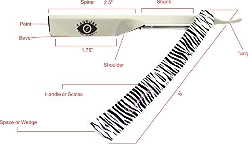 Candure Navaja Afeitar Barbero Profesional Afeitadora Barba Recta Para Afeitar de Barbero Plegable de Afeitar