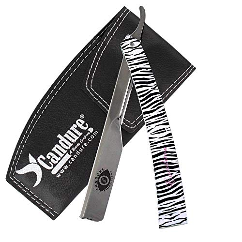 Candure Navaja Afeitar Barbero Profesional Afeitadora Barba Recta Para Afeitar de Barbero Plegable de Afeitar