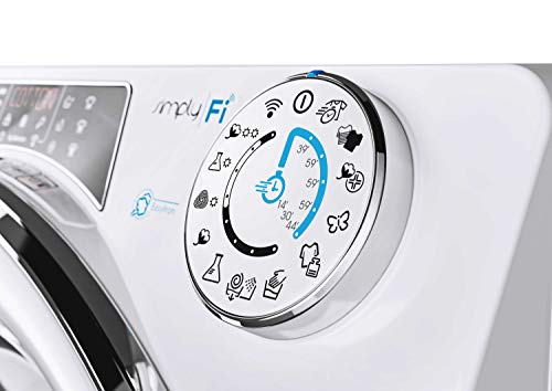 Candy Rapidò ROW 4966DWHC/1-S - Lavasecadora 9+6Kgs, WiFi & Bluetooth, motor inverter, panel control en escotilla, función vapor, 7 programas rápidos, 1400rpm, 51dBA, Clase AAA, blanco