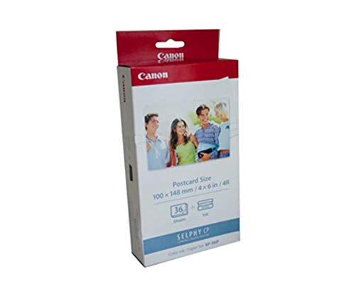 Canon KP-36IP - Pack de papel fotográfico y tinta (36 hojas, 4x6", 100 x 148 mm)