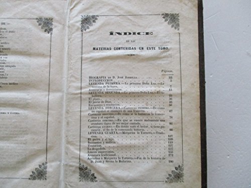 CANTOS DEL TROVADOR. Colección de Leyendas y Tradiciones Históricas por don... Segunda edición, mejorada con ocho magníficas láminas dibujadas por el acreditado artista don Vicente Urrabieta y la biografía del autor.