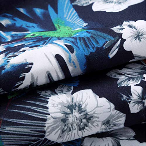 CAOQAO Camisa Hawaiana Hombre Floral Manga Larga 2019 Mode Instagram Style Verano