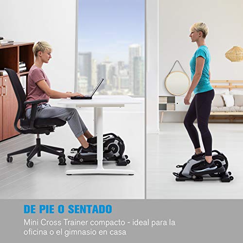 CapitalSports Capital Sports EVO Nano Mini Bicicleta - Ordenador de Entrenamiento, Soporte de aplicación Kinomap con retroalimentación, Bluetooth, Resistencia de 8 Pasos, Sistema SilentBelt, Negro