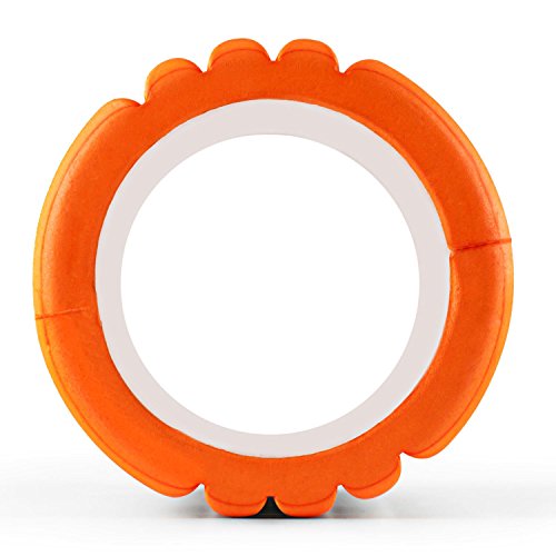 CapitalSports Caprole 1 Rodillo Masaje 33 x 14 cm Naranja (Cilindro gomaespuma masajeador, Superficie con Relieve, Tubo automasaje Entrenamiento)