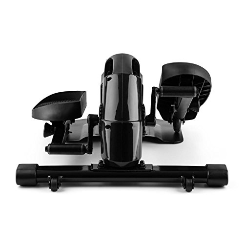 CapitalSports Mininoval Mini Bike Bicicleta elíptica Stepper (Entrenamiento en casa, Ordenador con Pantalla, Pedales y, Resistencia magnética Regulable) - Negro