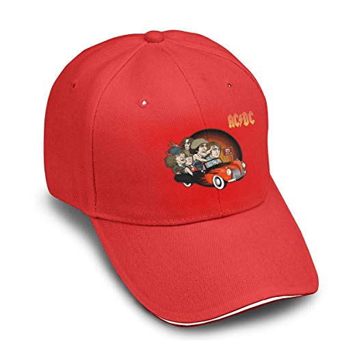 Cappello Unisex Adulto Hip-Hop del Berretto da Baseball A-C-D-C Unisex Baseball Cap Foldable Adjustable Baseball Hat Outdoor Sport Running Cap