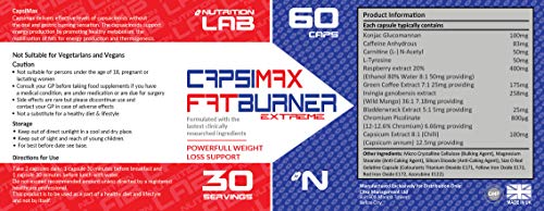 CAPSIMAX BURN | Pastillas para Adelgazar Rápido | Quemagrasas Potente y Natural | Supresor de Apetito para Perder Peso | Quemador de Grasa Abdominal | SUPER OFERTA 180 Pastillas