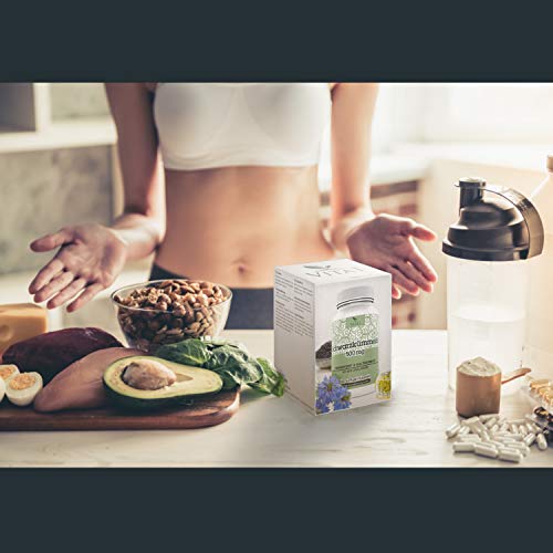 Cápsulas de aceite de Comino Negro 500mg de VITA1 • 180 cápsulas (un mes de suministro) • sin gluten, kosher y halal • Hecho en Alemania