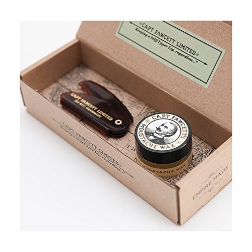 Captain Fawcett Estuche Cera Bigote Sándalo & Peine Captain Fawcett 300 g