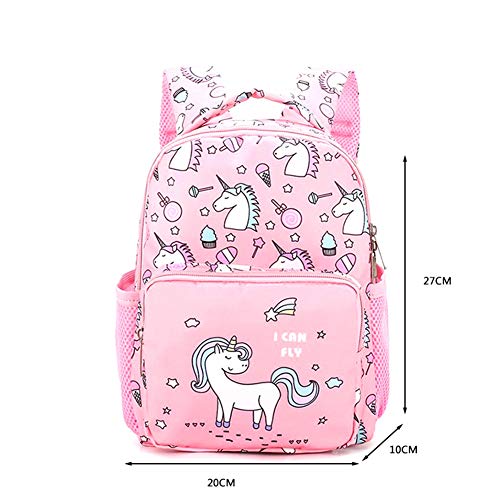 CAR-TOBBY 2019 mochila escolar para niños con diseño de unicornio para niñas de 2 a 5 años de edad Pk
