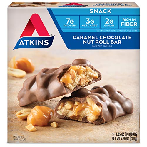 Caramel Chocolate Nut Roll, 5 Bars, 1.6 oz (44 g) Each