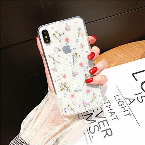 Carcasa iPhone 11 Pro Funda iPhone 11 Pro Flor eterna Hecho a Mano Transparente Suave TPU Silicona Cárcasa Case Ultra Fina Anti-Scratch Cover Funda Cubierta Carcasa Trasera para iPhone 11 Pro