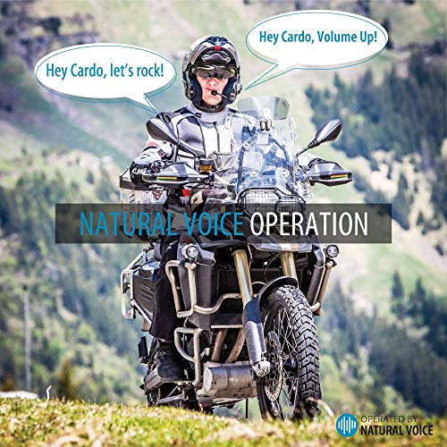 CARDO FRC4P001 freecom 4 Plus-Sistema de comunicación Bluetooth de Motocicleta de 4 vías con operación de Voz Natural, Sonido de jbl (Paquete único), negro, Individual