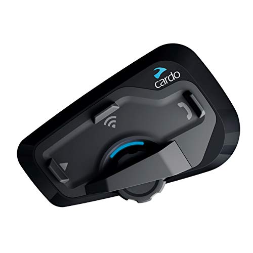 CARDO FRC4P001 freecom 4 Plus-Sistema de comunicación Bluetooth de Motocicleta de 4 vías con operación de Voz Natural, Sonido de jbl (Paquete único), negro, Individual