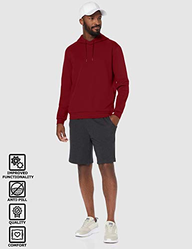 CARE OF by PUMA Sudadera de manga larga con capucha y forro para hombre, Rojo (Red), L, Label: L
