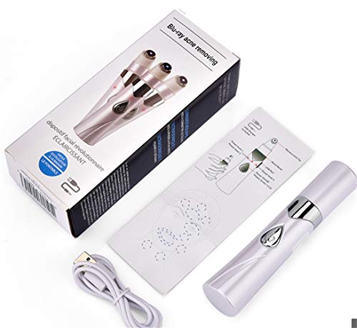 Carga acné azul potente antrenosa varices eliminación de acné pluma terapia de luz azul tratamiento equipo de belleza electrónica