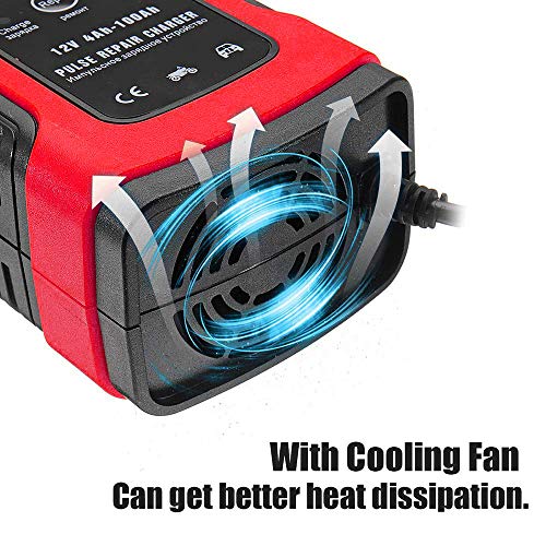 Cargador de Batería Coche Moto, BUDDYGO 5A 12V Full Automático Inteligente Mantenimiento de batería con Múltiples Protecciones para Automóviles, Motocicletas, ATVs, RVs, Barco