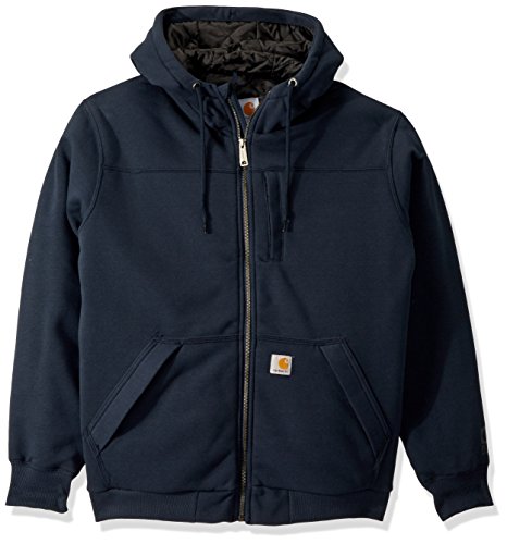 Carhartt Rockland Quilt-Lined Full-Zip Hooded Sweatshirt suéter, New Navy, M para Hombre