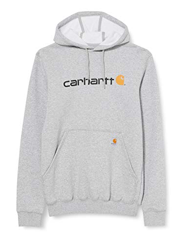 Carhartt Signature Logo Midweight Sweatshirt Jersey, Heather Grey, S para Hombre