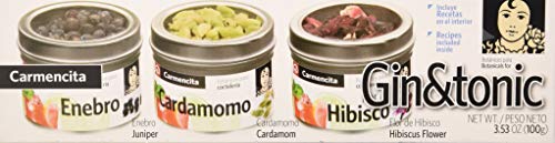 Carmencita, Paquete de Cardamomo (40g), Enebro (40g) y Flor de Hibisco (20g) - Total 100g