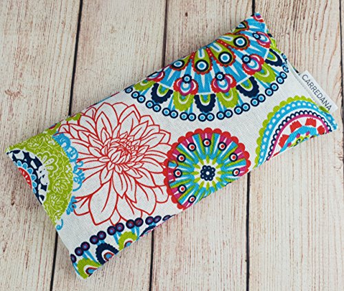 CARREDANA Cojines de Yoga de Semillas de Trigo con Lavanda y eucalípto (1Almohada con semilla de Trigo+Lavanda (Mandala Azul))