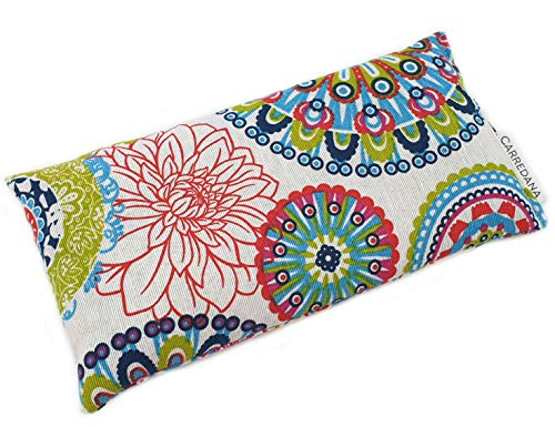 CARREDANA Cojines de Yoga de Semillas de Trigo con Lavanda y eucalípto (1Almohada con semilla de Trigo+Lavanda (Mandala Azul))
